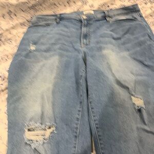 Ladies Nicole Miller Plus Size distressed jeans